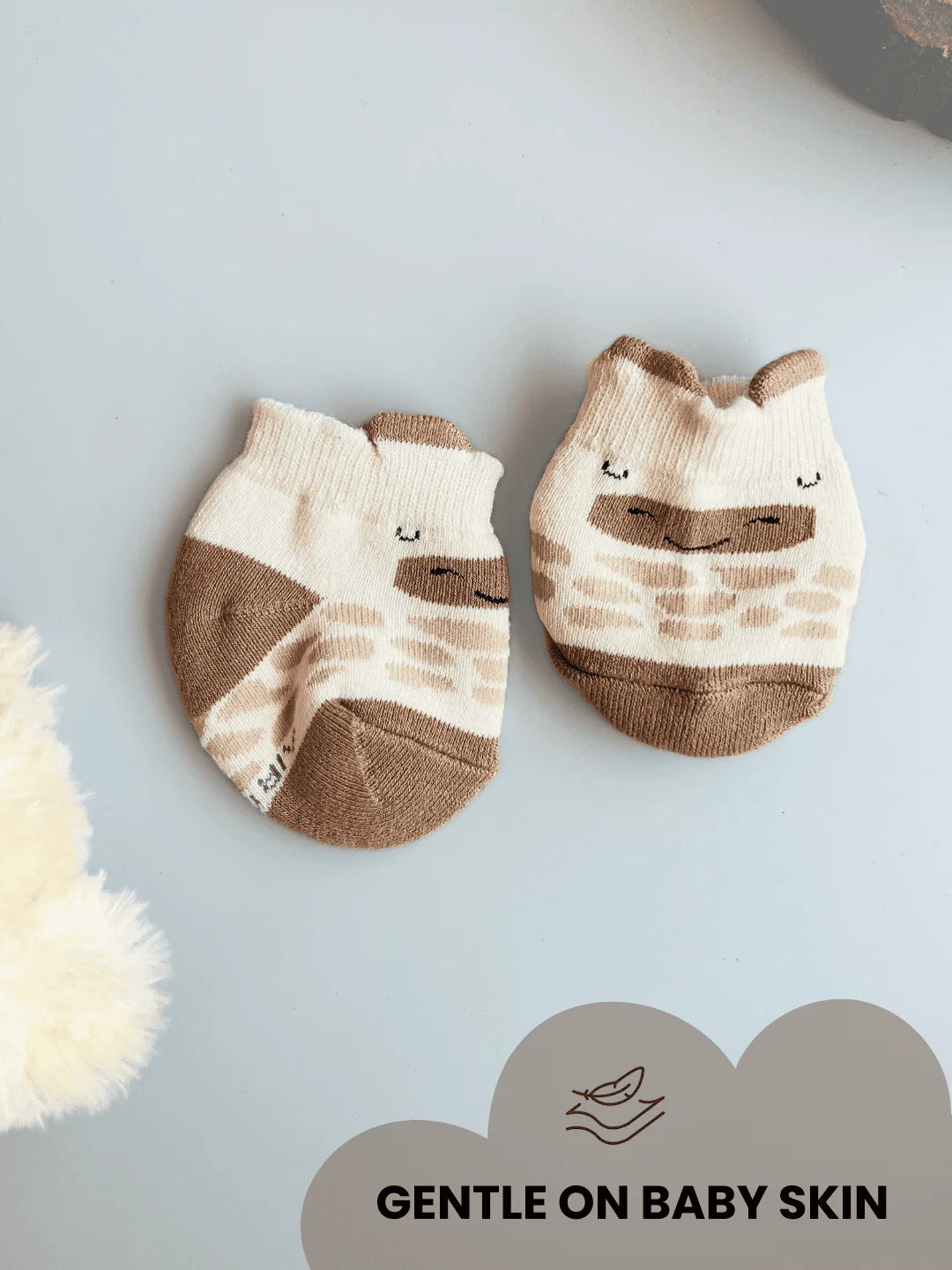 Air Garb baby combo socks for infants 0-1 years; a 6-pair collection of soft cotton socks featuring pink owl, brown giraffe, white puppy, and colorful flower designs in mint, yellow, and pink.