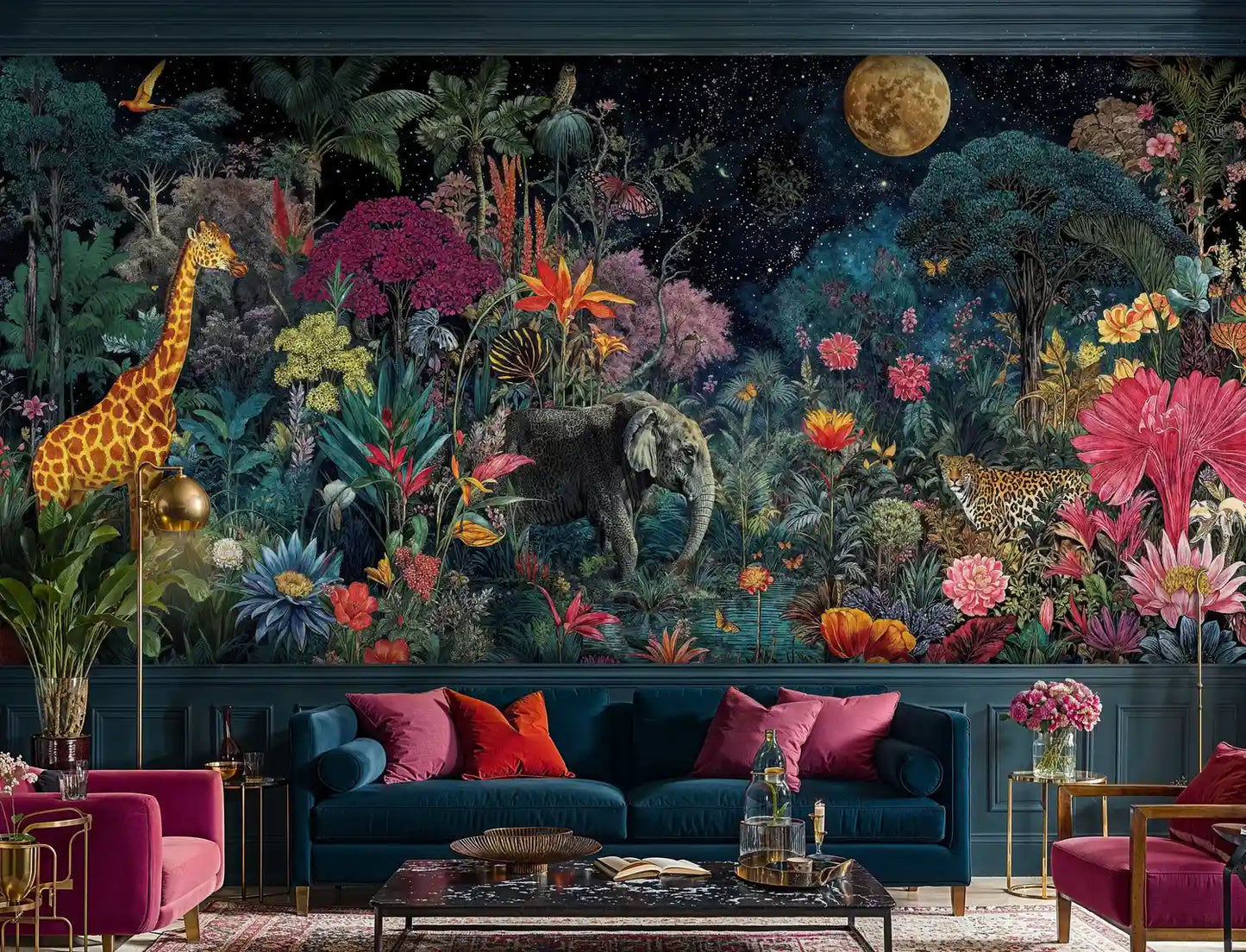 Mystical Jungle Safari Wall Mural